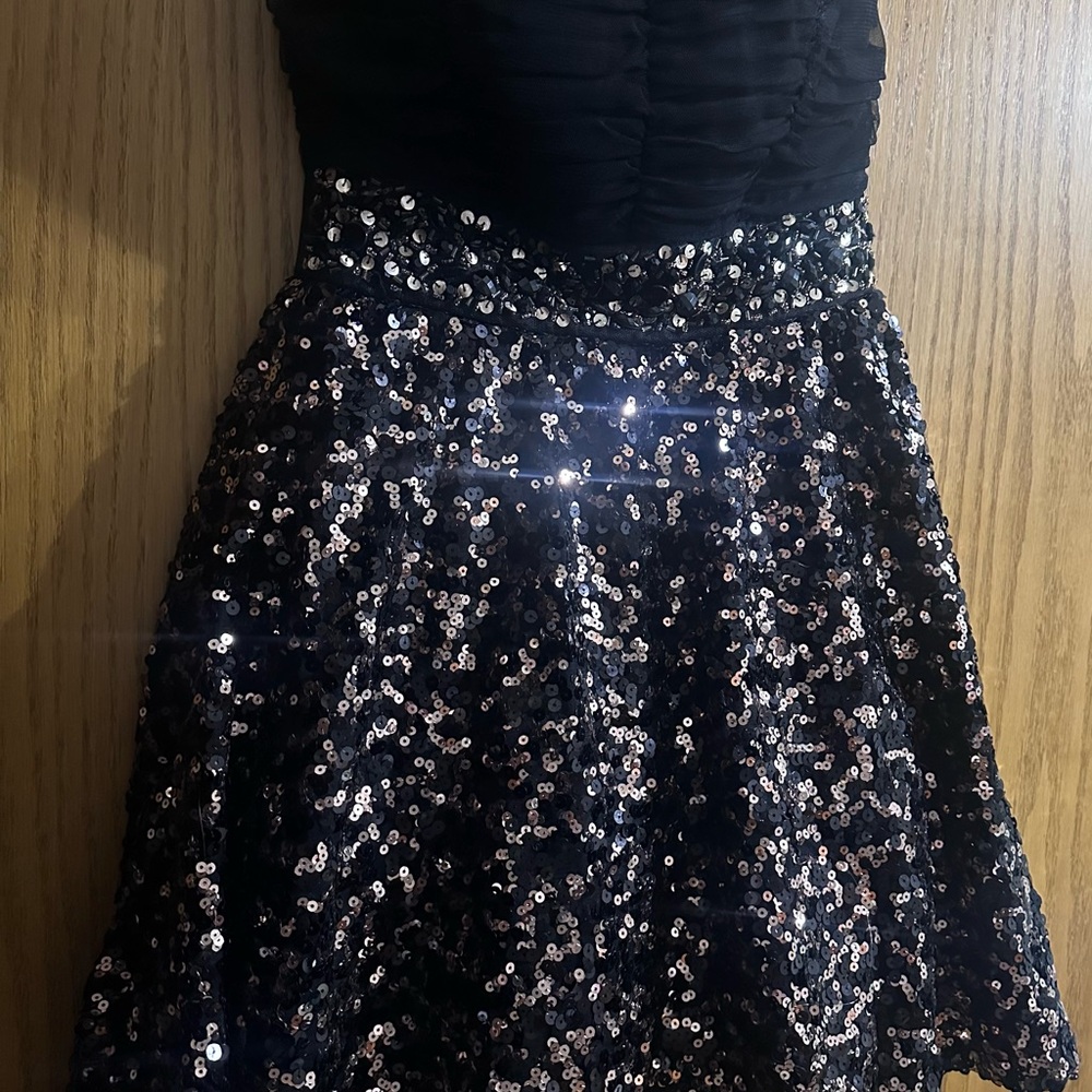 Black Sequin Party Dress